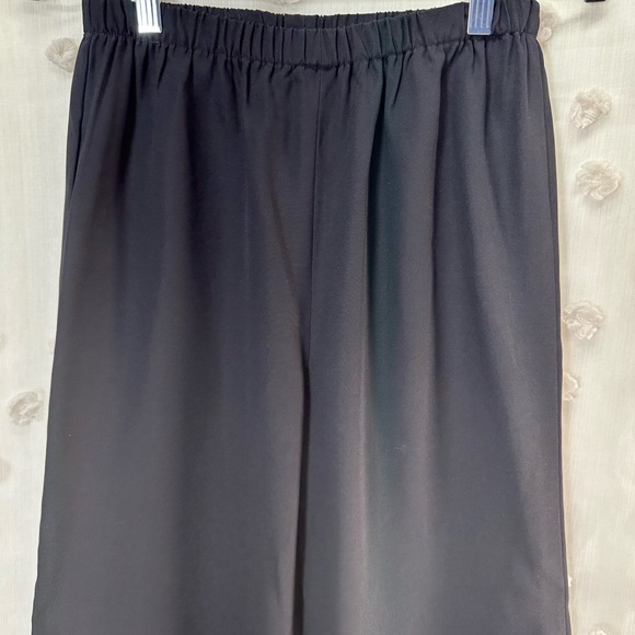 Kasper Women’s Black Elastic-Waist Wide Leg Pants Size 8 - Picture 3 of 7